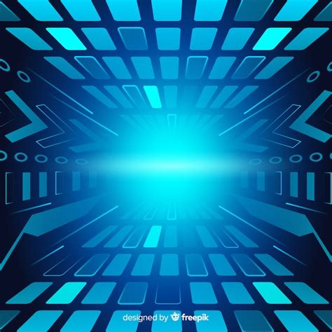 Free Vector | Abstract technological light tunnel background