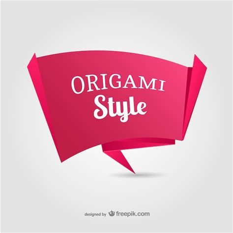 Free Vector | Origami paper banner