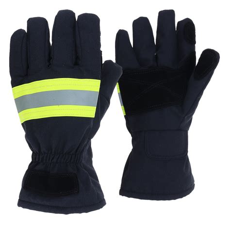 Fire Proof Protective Work Gloves Reflective Strap Fire Resistant Anti ...