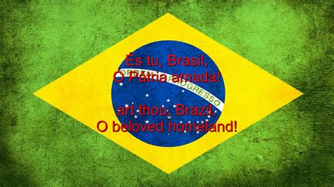 Brazil National Anthem English lyrics - YouTube