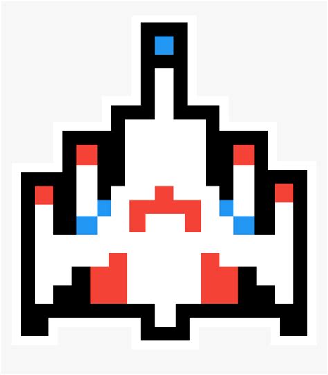 Galaga Ship No Background , Png Download - 8 Bit Spaceship Png, Transparent Png - kindpng