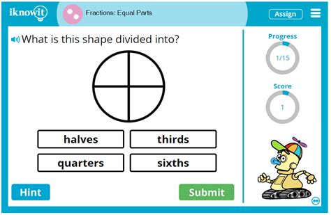 Fractions: Equal Parts (Math Game)