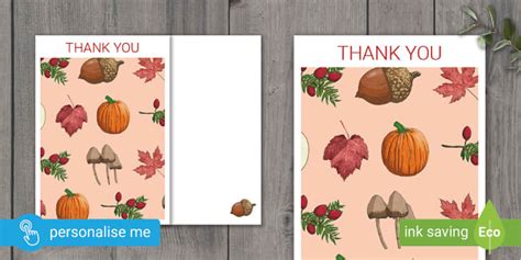 Hello Autumn Thank You Cards (teacher made) - Twinkl