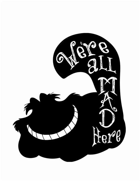 Cheshire Cat ~ Free Silhouette File | Pinafores & Pinwheels | Alice in wonderland, Silhouette ...