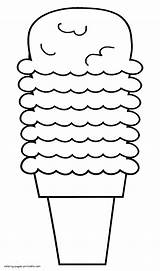 Ice Cream Scoop Coloring Page sketch template