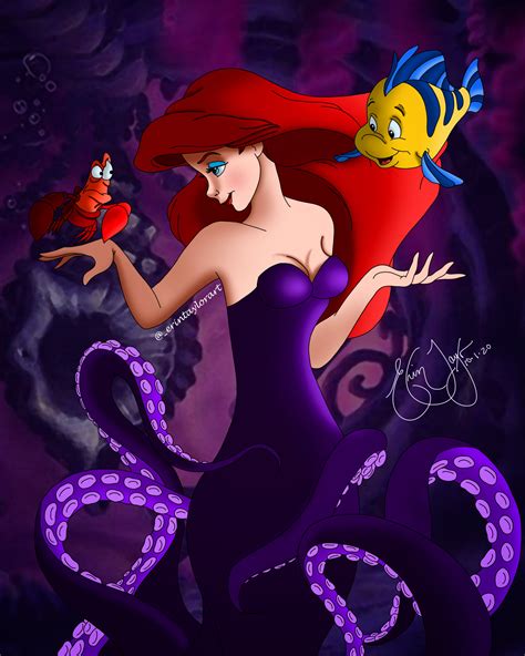 ArtStation - Ariel dressed as Ursula for Halloween