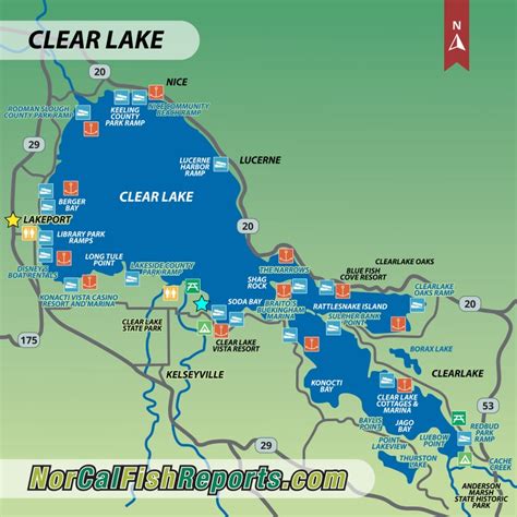 Clear Lake - Clearlake, CA - Fish Reports & Map