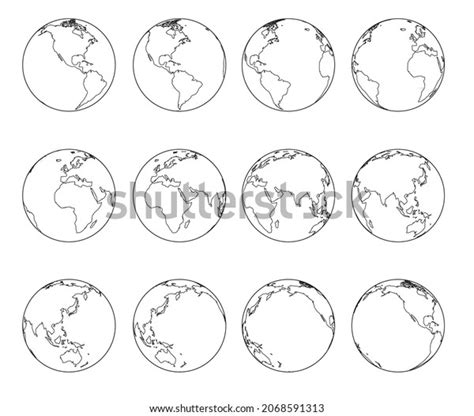 3d Earth Globe Animate Spinning Vector Stock Vector (Royalty Free ...