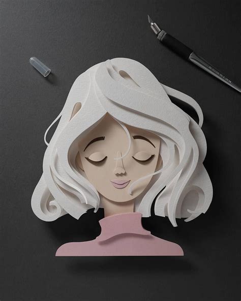 DesignTalks on Instagram: “Beautiful papercut portrait by @battery_full Visit bestfolios.com to ...