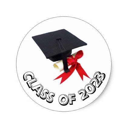 Class of 2023 Cap and Diploma Sticker by Janz | Zazzle.com | Custom graduation gift, Custom ...