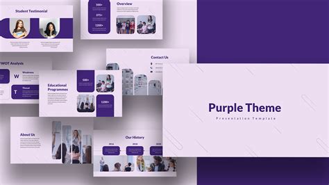 Purple Theme Presentation Template for Google Slides - SlideKit