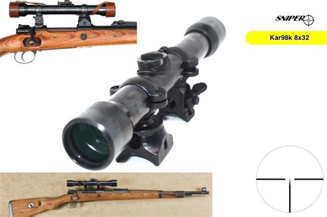 WWII Mauser Kar98k K98 98K Rifle Scope with High Mount K98 German ...