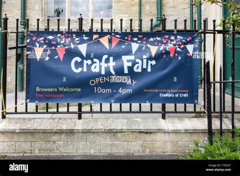 Banner advertising a craft fair UK Stock Photo - Alamy