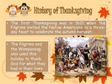 Thanksgiving history - презентация онлайн