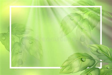 Border Template With Green Leaves Royalty Free Vector - vrogue.co
