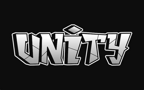 Premium Vector | Unity word graffiti style letters