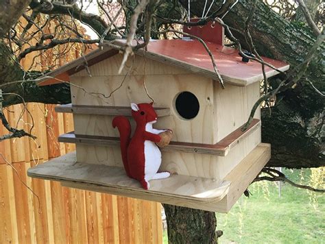 Making your own squirrel house / nest box: construction drawing Arvilla