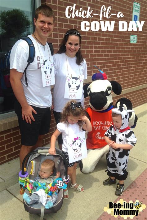 Free Chick-fil-a Cow Appreciation Day Costumes for the whole family