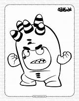 How To Draw Oddbods Pogo For Baby Coloring Pages Drawing Learn Colors  sketch template
