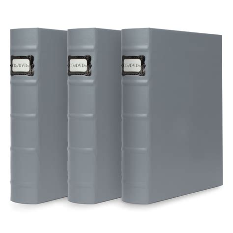 Bellagio-Italia CD/DVD Storage Binder - Full Gray - Leather - 144-Disc ...