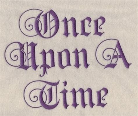 Once Upon A Time Machine Embroidery Font