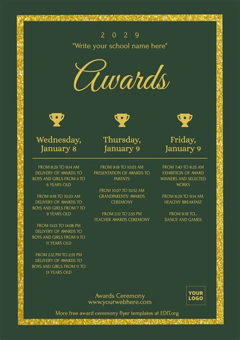 Editable Awards Ceremony Invitation Templates