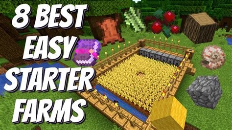 8 BEST Easy Starter Farms For Minecraft Survival: Simple Farms for ...