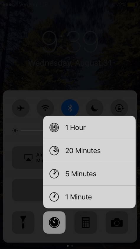 How to Set the Timer from Control Center on iPhone