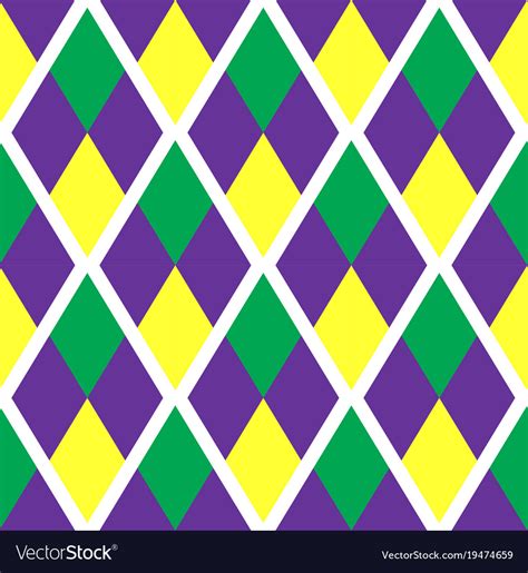 Mardi gras abstract geometric pattern purple Vector Image