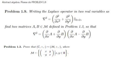 Solved Abstract algebra. Please do PROBLEM 1.9 Problem 1.9. | Chegg.com