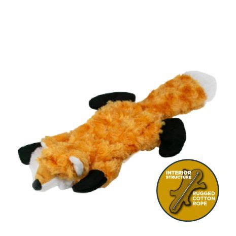 Tall Tails Stuffless Squeaker Tug Toys for Dogs | Stuffless Fox Squeaker Dog Toy