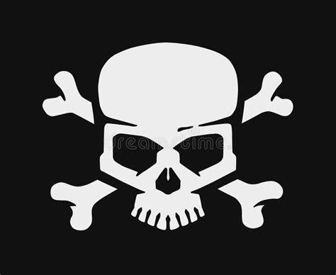 Skull and Bones. Jolly Roger Pirate Vector Flag Stock Vector - Illustration of crossbones ...