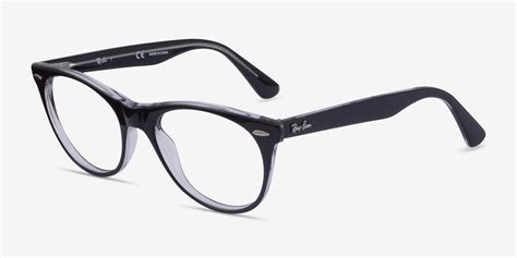 Ray-Ban RB2185V - Round Black Clear Frame Eyeglasses | Eyebuydirect Canada