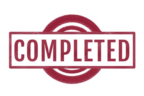 Completed Stamp PNG Transparent, Completed Stamp Mark, Completed, Mark, Red PNG Image For Free ...