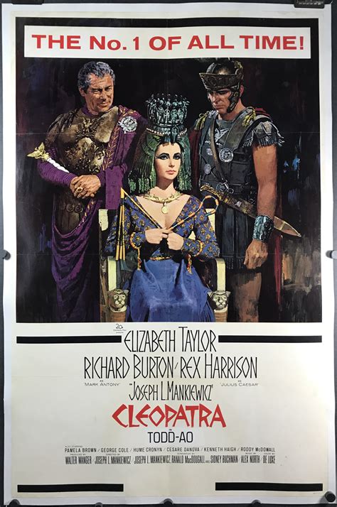 CLEOPATRA. Original Vintage Movie Poster starring Elizabeth Taylor - Original Vintage Movie Posters