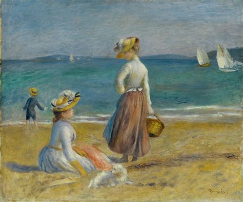 Fonds d'ecran Peinture Côte Auguste Renoir, Figures on the Beach ...