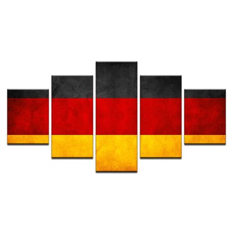 Unframed 5 Piece Modern German Flag Wall Painting Art Picture Print On Canvas Home Decoration ...