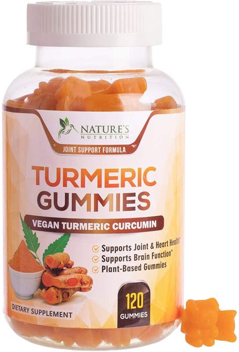 Nature's Nutrition Turmeric Curcumin Gummies with Black Pepper, 120 Gummies - Walmart.com ...