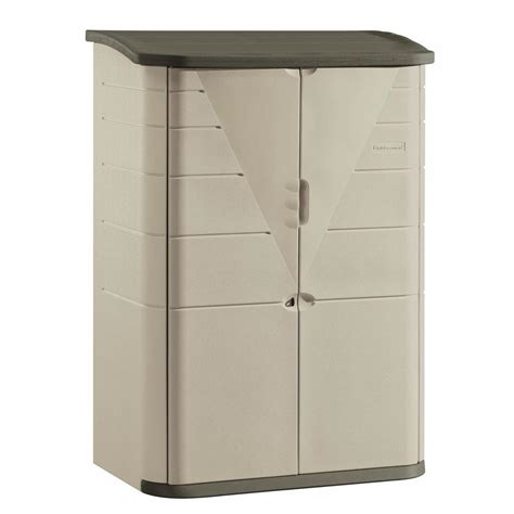 Rubbermaid 4 ft. 7 in. x 2 ft. 7 in. Large Vertical Resin Storage Shed ...