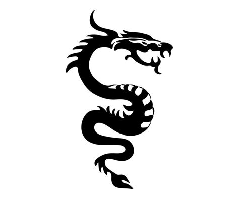 black and white chinese dragon logo 16530391 Vector Art at Vecteezy