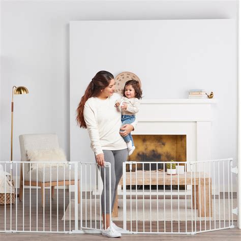 Regalo Super Wide Baby Gate, Features Play Yard Option, White, 144", Age Group 6-24 Months ...