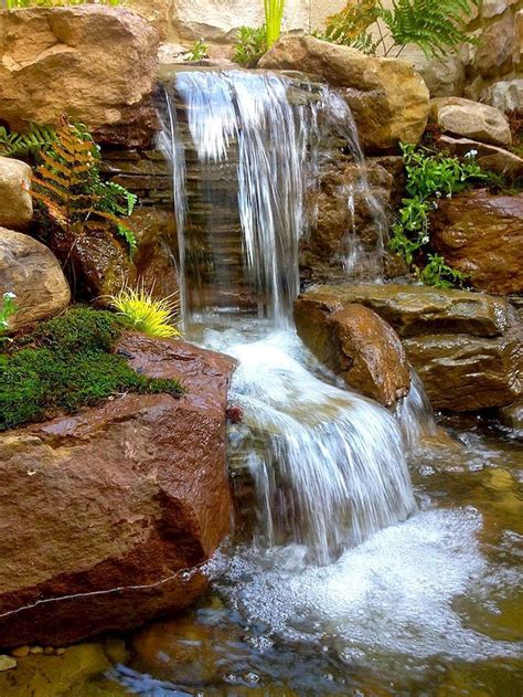 Beautiful backyard waterfall ideas (53) | Waterfalls backyard, Garden pond design, Garden waterfall