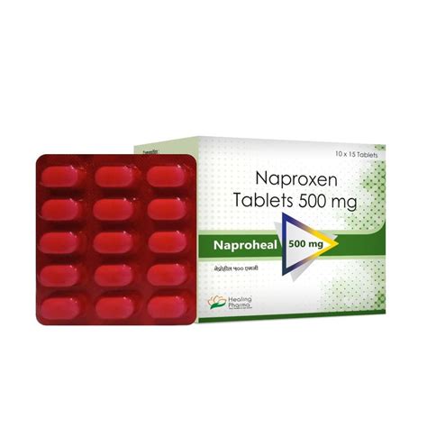 Naproheal - Naproxen Tablets 500mg at Rs 200/stripe | Naproxen Tablets ...