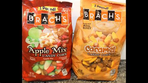 Brach’s: Caramel Candy Corn & Apple Mix: Green Apple, Apple Pie & Caramel Apple Review - YouTube