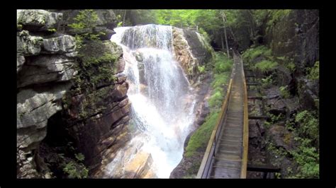 Flume Gorge Franconia Notch, NH aerial footage by Joel Howard - YouTube