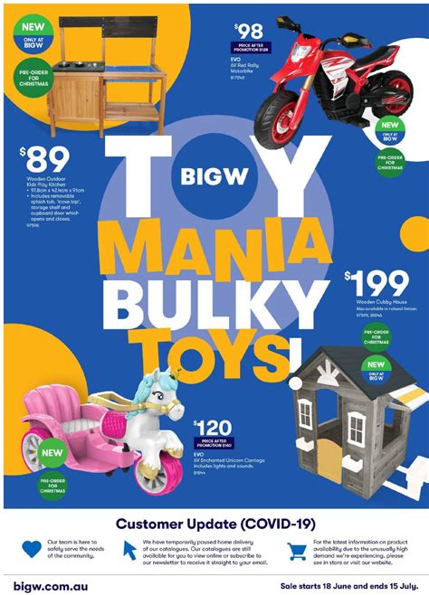 Big W Toy Mania Bulky Toys! from 18 June