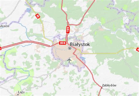 Map of Białystok - Michelin Białystok map - ViaMichelin