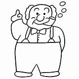 Old Man Coloring Page Sketch sketch template