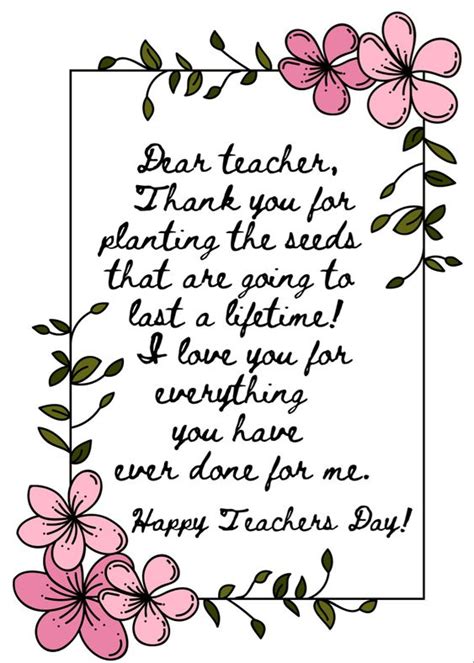 Teachers Day Letter 2023 Teachers Day Greeting Card Writing Thank You Letter For Teachers ...