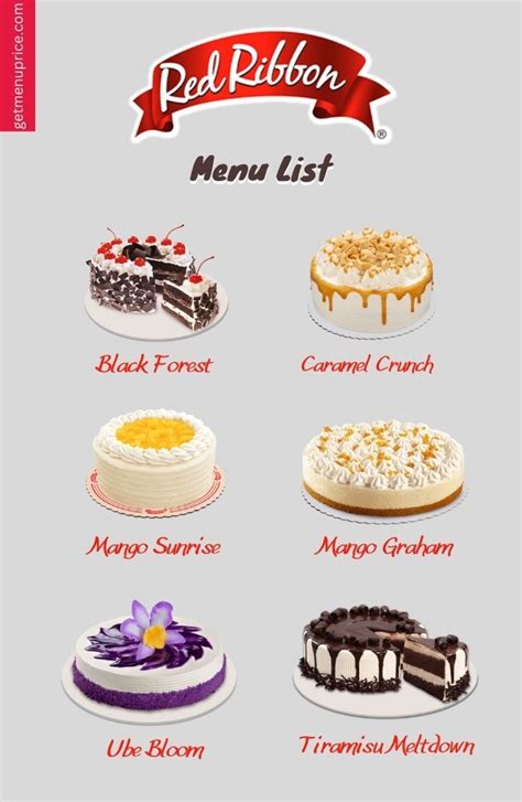 Red Ribbon Cakes Menu Price List Philippines [Updated February 2024]